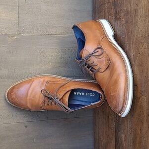 Cole Haan Shoes Men's sz 9 Morris Plain Oxford Brown Leather Dress Shoe